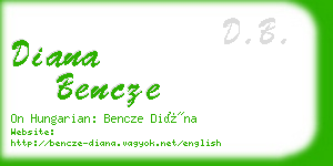 diana bencze business card